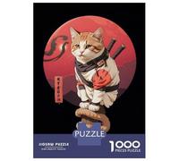 Jigsaw Puzzle for Adults 1000 Pieces Ninja Cat Jigsaw for Adults Relax Games Hand Speed Race Difficult And Challenge 38x26cm/1000pcs