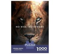 Jigsaw Puzzle for Adults 1000 Pieces No Risk No Reward Puzzles for Adults Relax Games Pattern Assembly for Is Ideal As A Gift 38x26cm/1000pcs