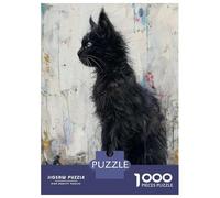 Jigsaw Puzzle for Adults 1000 Pieces Noir Feline Grace Puzzles for Adults Relax Games Pattern Assembly for Is Ideal As A Gift 70x50cm/1000pcs