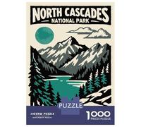 Jigsaw Puzzle for Adults 1000 Pieces North Cascades National Park Poster Jigsaw Puzzle Brain Teaser Game For Family Fun Parent-child Interaction 70x50cm/1000pcs