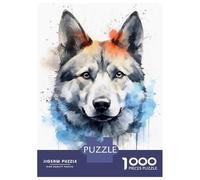 Jigsaw Puzzle for Adults 1000 Pieces Norwegian Elkhound Jigsaw Puzzle Relaxing Games Difficult Challenge Unique Gifts for Birthday And Christmas 52x38cm/1000pcs