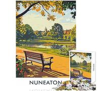 Jigsaw Puzzle for Adults 1000 Pieces Nuneaton Park Bench Family Game Tough Challenge Educational Toy Gifts for Friends And Family (38x52cm)