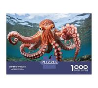 Jigsaw Puzzle for Adults 1000 Pieces Ocean Octopus Underwater Scene Jigsaw Puzzle Relaxing Games Wall Decoration Difficult And Challenge 52x38cm/1000pcs