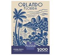 Jigsaw Puzzle for Adults 1000 Pieces, Orlando Florida Travel Artwork, Mindfulness Activity, Winter Indoor Entertainment, Premium Thick Cardboard, 52x38cm/1000pcs