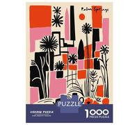 Jigsaw Puzzle for Adults 1000 Pieces Palm Springs Abstract Landscape Art Jigsaw Puzzle Relax Games Precision Cutting Parent-child Interaction 70x50cm/1000pcs