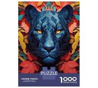 Jigsaw Puzzle for Adults 1000 Pieces Panther Flower Portrait 1 Jigsaw for Adults Relax Games Hand Speed Race Difficult And Challenge 52x38cm/1000pcs