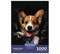 Jigsaw Puzzle for Adults 1000 Pieces Pemproke Welsh Corgi Teenager Puzzles Fun Games Staycation Kill Time for Is Ideal As A Gift 52x38cm/1000pcs