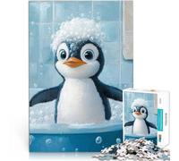 Jigsaw Puzzle for Adults 1000 Pieces Penguin Bath Time Brain intelligence challenge addictive toys Enhance love between couples 26x38cm