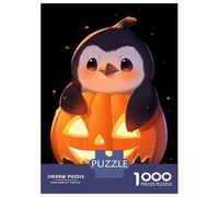 Jigsaw Puzzle for Adults 1000 Pieces Penguin in Pumpkin Teenager Puzzles Fun Games Staycation Kill Time for Is Ideal As A Gift 70x50cm/1000pcs