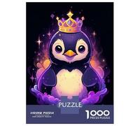 Jigsaw Puzzle for Adults 1000 Pieces Penguin Space King Jigsaw Puzzle Brain Teaser Game For Family Fun Parent-child Interaction 52x38cm/1000pcs