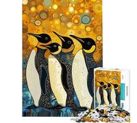 Jigsaw Puzzle for Adults 1000 Pieces Penguins Side by Side Jigsaw for Adults Hands-on Game Precision Cutting Birthday And Unique Gifts (Size 38x52cm)