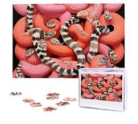 Jigsaw Puzzle for Adults 1000 Pieces Personalized Photos Puzzles A Bunch of Crazy Snakes Puzzles with Storage Bag Challenging Picture Puzzle for Home Decor Family Wedding