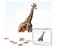 Jigsaw Puzzle for Adults 1000 Pieces Personalized Photos Puzzles African Giraffe Puzzles with Storage Bag Challenging Picture Puzzle for Home Decor Family Wedding