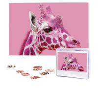 Jigsaw Puzzle for Adults 1000 Pieces Personalized Photos Puzzles giraffe Puzzles with Storage Bag Challenging Picture Puzzle for Home Decor Family Wedding