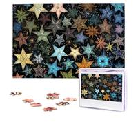 Jigsaw Puzzle for Adults 1000 Pieces Personalized Photos Puzzles Stars Eastern Puzzles with Storage Bag Challenging Picture Puzzle for Home Decor Family Wedding