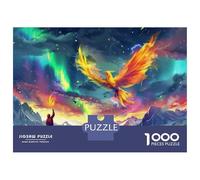 Jigsaw Puzzle for Adults 1000 Pieces Phoenix Rising Fantasy Artwork Puzzle for Adults Fun Games Difficult Hard Birthday And Unique Gifts 52x38cm/1000pcs
