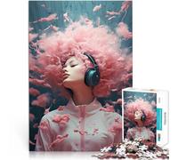 Jigsaw Puzzle for Adults 1000 Pieces Pink Noise Bliss Handgeschwindigkeitswettbewerb Tolles Geschenk für Spiele38x26cm