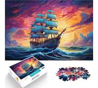 Jigsaw Puzzle for Adults 1000 Pieces pirate ship puzzle game 26x38cm for is ideal as a gift for the whole family for 14 year olds