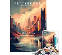 Jigsaw Puzzle for Adults 1000 Pieces Pittsburgh Educational Game Learning Educational Toys Great Gifts And Toys for The Whole Family (Size 38x26cm)