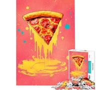 Jigsaw Puzzle for Adults 1000 Pieces Pizza Slice Jigsaw for Adults Relax Games Perfect Decoration for Is Ideal As A Gifts (Size 50x75cm)