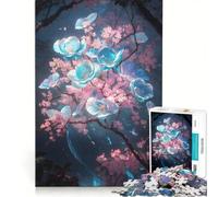 Jigsaw Puzzle for Adults 1000 Pieces Plum Bloom Serenity, Family Game, Interesting Stress Reduction, Unique Challenge Game 50x75cm