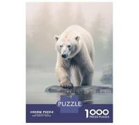 Jigsaw Puzzle for Adults 1000 Pieces, Polar Bear Wildlife Photo Artwork, Relaxing Puzzle Experience, Seasonal Gift Choice, Premium Thick Cardboard, 38x26cm/1000pcs