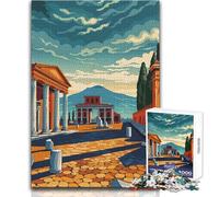 Jigsaw Puzzle for Adults 1000 Pieces Pompeii Peaceful And Satisfying Pastime Perfect Interlock Precision Cut Toy Size 38x52cm