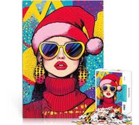 Jigsaw Puzzle for Adults 1000 Pieces Pop Art Santa Girl Games Toys Gift 50x75cm deal as gifts for the whole family for 14+