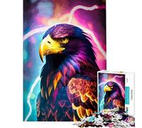 Jigsaw Puzzle for Adults 1000 Pieces Power of The Eagle Fun at Home Activities, Improve Memory Anti-Stress Toys for And from 14 Years And over (50x75cm)
