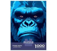 Jigsaw Puzzle for Adults 1000 Pieces Powerful Gorilla Pixel Art Jigsaw Puzzle Brain Teaser Game Stress Reliever Birthday And Unique Gifts 38x26cm/1000pcs