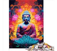 Jigsaw Puzzle for Adults 1000 Pieces psychedelic Buddha jigsaw puzzles for adults Wood Jigsaw Jigsaw Puzzles for Adults Gifts 1000pcs (75x50cm)