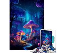 Jigsaw Puzzle for Adults 1000 Pieces Psychedelic Mushroom Trees Educational Games Toys Educational Games Secret Santa Gifts Analysis And Logic (Size 50x75cm)