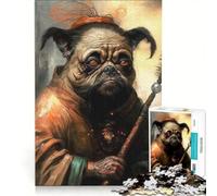 Jigsaw Puzzle for Adults 1000 Pieces Pug Monk Educational Games Perfect Decoration Every Piece Is Unique 50x75cm
