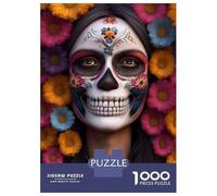 Jigsaw Puzzle for Adults 1000 Pieces Queen Of Skulls Adult Jigsaw Puzzle Hands-on Game Pattern Assembly Unique Gifts for Birthday And Christmas 52x38cm/1000pcs