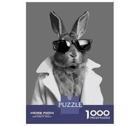Jigsaw Puzzle for Adults 1000 Pieces Rabbit Animals Portrait Jigsaw Puzzle Relaxing Games Difficult Challenge Unique Gifts for Birthday And Christmas 38x26cm/1000pcs