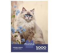 Jigsaw Puzzle for Adults 1000 Pieces Ragdoll Cat Portrait Jigsaw for Adults Relax Games Hand Speed Race Difficult And Challenge 70x50cm/1000pcs