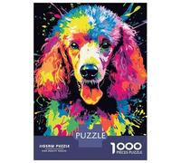 Jigsaw Puzzle for Adults 1000 Pieces Rainbow Poodle Jigsaws for Adults Toy Wall Decor Improve Memory for Is Ideal As A Gift 52x38cm/1000pcs
