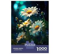 Jigsaw Puzzle for Adults 1000 Pieces Rainy Chamomile Flower Jigsaw Puzzle Relaxing Games Difficult Challenge Unique Gifts for Birthday And Christmas 70x50cm/1000pcs
