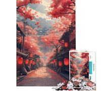 Jigsaw Puzzle for Adults 1000 Pieces Red Lantern Path Jigsaw for Adults Relax Games Perfect Decoration for Is Ideal As A Gifts (Size 50x75cm)