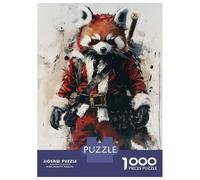 Jigsaw Puzzle for Adults 1000 Pieces Red Panda Santa Claus Adult Jigsaw Puzzle Relaxing Games Wall Decoration for Is Ideal As A Gift 52x38cm/1000pcs