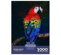 Jigsaw Puzzle for Adults 1000 Pieces Red Parrots Jigsaws for Adults Toy Wall Decor Improve Memory for Is Ideal As A Gift 38x26cm/1000pcs
