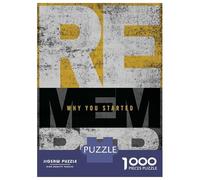 Jigsaw Puzzle for Adults 1000 Pieces Remember Why You Started Jigsaws for Adults Toy Wall Decor Improve Memory for Is Ideal As A Gift 52x38cm/1000pcs