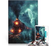 Jigsaw Puzzle for Adults 1000 Pieces Retro Locomotive Train Stress Relief 50x75cm deal as gifts for the whole family for and Age 14