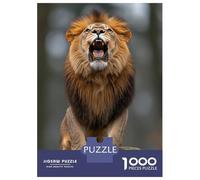 Jigsaw Puzzle for Adults 1000 Pieces Roaring Lion Portrait Jigsaw Puzzle Relaxing Games Wall Decoration Difficult And Challenge 52x38cm/1000pcs
