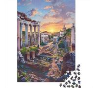 Jigsaw Puzzle for Adults 1000 Pieces Roman Forum Sunset Adult Jigsaw Puzzle Hands-on Game Pattern Assembly Unique Gifts for Birthday And Christmas 38x26cm/1000pcs