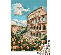 Jigsaw Puzzle for Adults 1000 Pieces Rome Colosseum Art Print Adult Jigsaw Puzzle Relaxing Games Wall Decoration for Is Ideal As A Gift 70x50cm/1000pcs