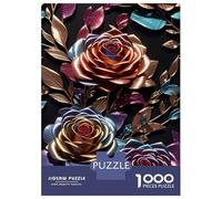 Jigsaw Puzzle for Adults 1000 Pieces Rose Metallic Rainbow Jigsaw Puzzle Brain Teaser Game Stress Reliever Birthday And Unique Gifts 38x26cm/1000pcs