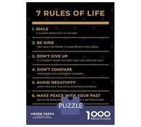 Jigsaw Puzzle for Adults 1000 Pieces Rules Of Life Jigsaw Puzzle Brain Teaser Game For Family Fun Parent-child Interaction 70x50cm/1000pcs