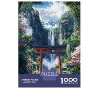 Jigsaw Puzzle for Adults 1000 Pieces Sacred Falls of The Hidden Shrine Jigsaw Puzzle Relaxing Games Wall Decoration Difficult And Challenge 52x38cm/1000pcs