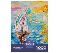 Jigsaw Puzzle for Adults 1000 Pieces Sailing at Sunset Jigsaws for Adults Toy Wall Decor Improve Memory for Is Ideal As A Gift 38x26cm/1000pcs